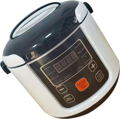 2L Rice Cooker Small, Mini Rice Cooker with Removable Nonstick Pot, Travel Rice Cooker for Soup Grain Oatmeal Veggie, Small Travel Cooker for 2‑4 People, Small Rice Cooker (12V)3