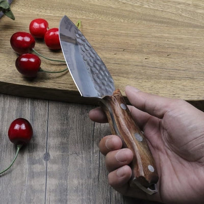 Meat Cleaver, 4.5 Inch Stainless Steel Forged Knife Handmade Kitchen Chinese Chef Meat Slicing Knives4