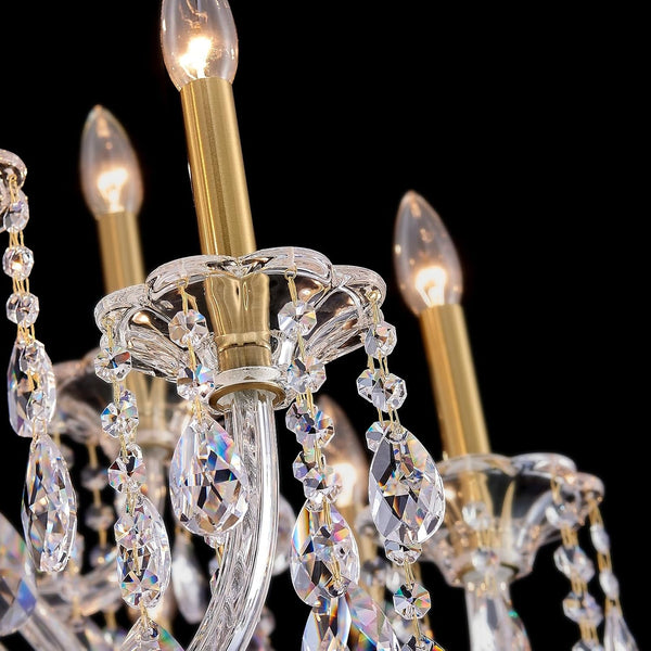 18-Light Large Crystal Chandelier, Vintage Maria Theresa Brass Gold Chandelier for Foyer, Staircase & High Ceiling Living Room, E12 Base5