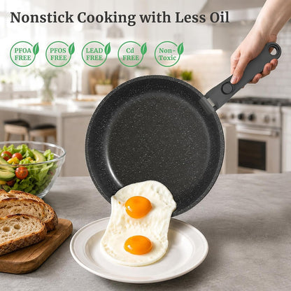 20Pcs Nonstick Cookware Set with Detachable Handles, Oven Safe | Induction Compatible Non-Toxic Pots and Pans Set for RV, Campervans, Pfoa/Pfos-Free, Stackable3