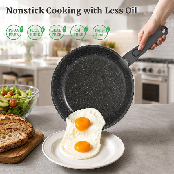 20Pcs Nonstick Cookware Set with Detachable Handles, Oven Safe | Induction Compatible Non-Toxic Pots and Pans Set for RV, Campervans, Pfoa/Pfos-Free, Stackable3