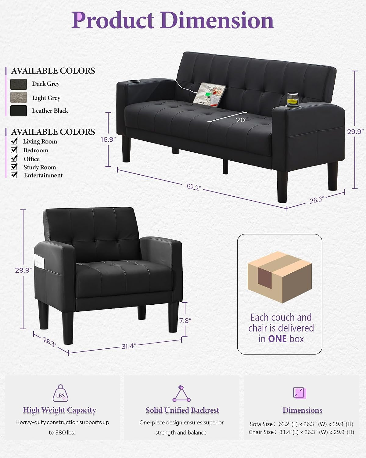 62-w-leather-loveseat-and-2-chairs-living-room-sets-w-charging-station