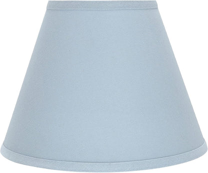 32196A Transitional Empire Shape Spider Construction Lamp Shade in Light Blue, 6" Top X 12" Bottom X 9" Slant Height3
