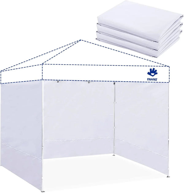 10X10 Canopy Sidewalls for Canopy Frame, White (3Pcs Sidewalls Only) | Waterproof & 99% UV Protection Fabric, 3 Packs Sidewalls with Zipper for Outdoor Party Events (Canopy Tent Not Included)1