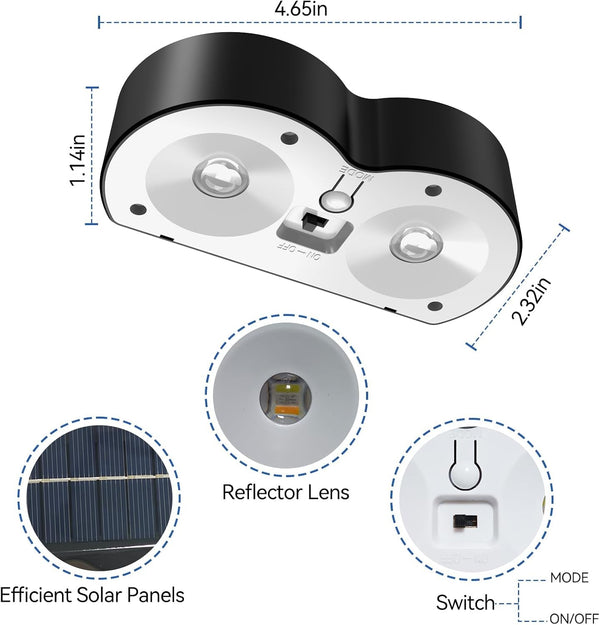 Solar Fence Lights Outdoor,Ip65 Waterproof Outdoor Lights for Pool5