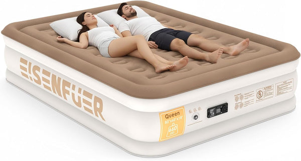 Air Mattress Queen with Built-In Pump, 18" Raised Blow up Air Bed9