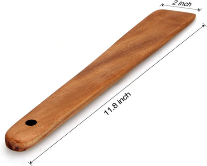 Teak Wooden Spatula for Cooking Spoon Non Toxic Kitchen Utensil Spurtle6