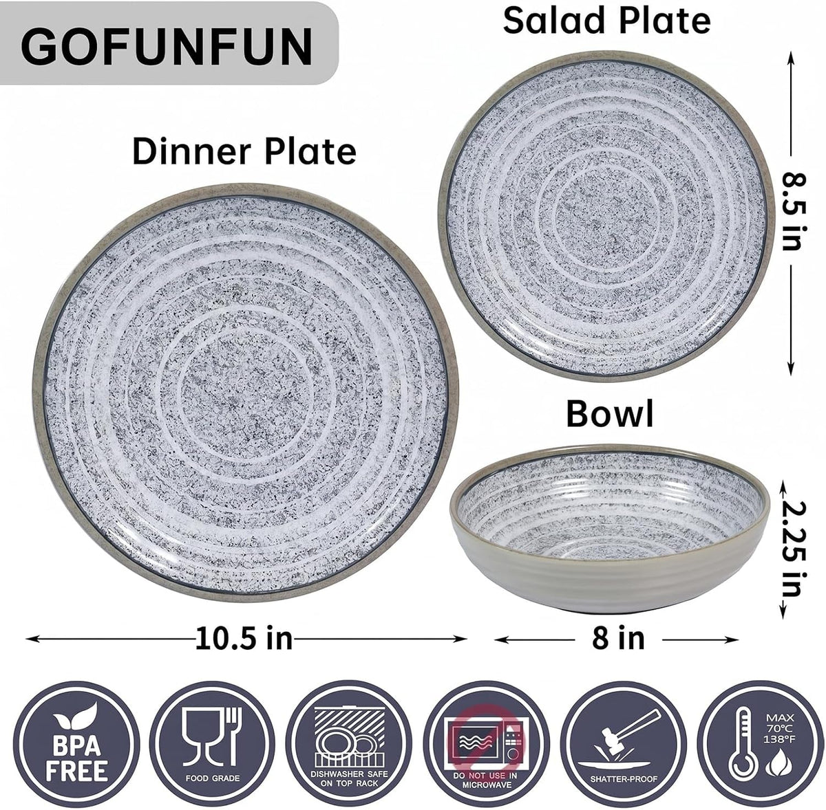 melamine-dinnerware-sets-12-pcs-service-for-4-plates-bowls-sets-grey