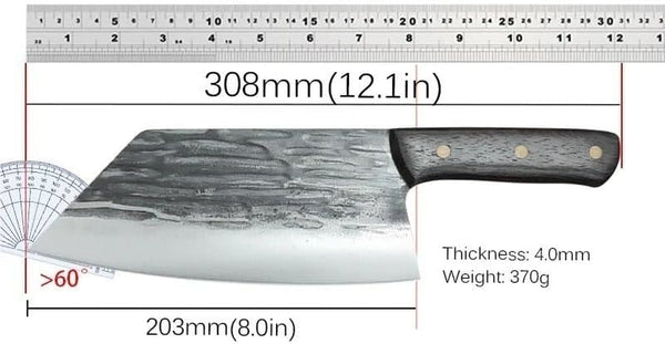 Meat Cleaver, Forged 5Cr15Mov Stainless Steel Kitchen Chef Knives Meat Fish Vegetables Sliced Professional Chinese Butcher Cleaver Knife(Knife A)2