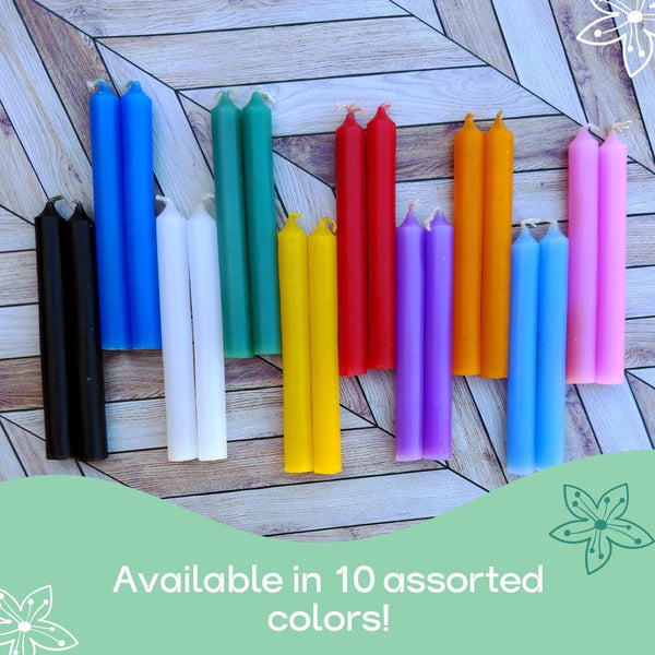 Spell Chime Candles, 20 Colored Mini Taper Candles, 4 Inch9
