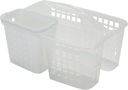 2 in 1 Plastic Portable Bath Tote Shower Caddy in White1