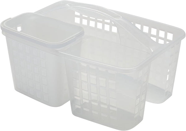 2 in 1 Plastic Portable Bath Tote Shower Caddy in White1