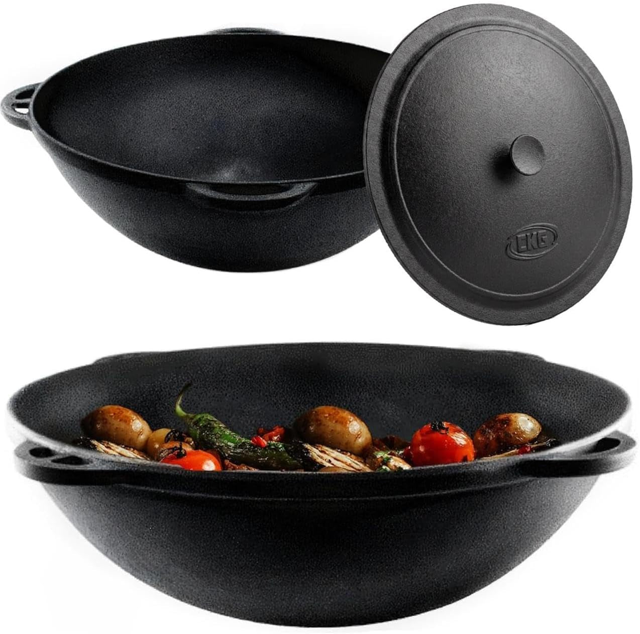 kazan-uzbek-cast-iron-kazan-for-plov-making-cookware-insulated-double-handle-pan-wide-mouth-cast-iron-dutch-oven-outdoor-cooking-frying-pot-lodge-cast-iron-skillet-12-l