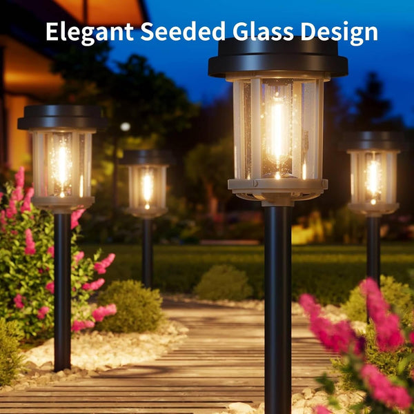6 Pack Solar Pathway Lights Outdoor, 20 LM Solar Lights for Garden7