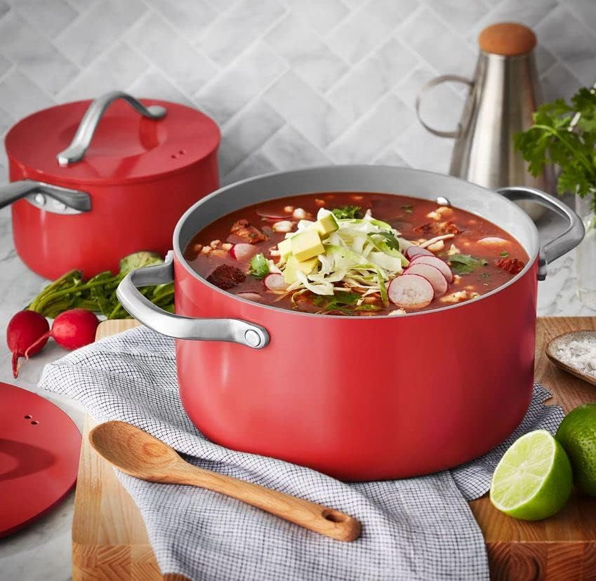 member-mark-11-piece-modern-ceramic-cookware-set-with-smart-kitchen-tools-set-assorted-colors-red