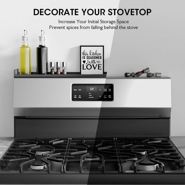 30" Adjustable Magnetic Stove Top Shelf, Matte Black5