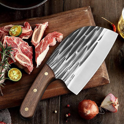 Meat Cleaver, Forged Butcher Cleaver Knife Stainless Steel Meat Fish Fruit Vegetables Slicing Chinese Household Kitchen Chef Knives3