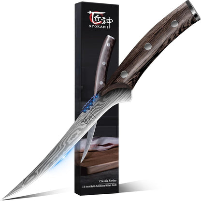Fillet Knife 7.2 Inch+Meat Cleaver Chef Knife 7.7 Inch2