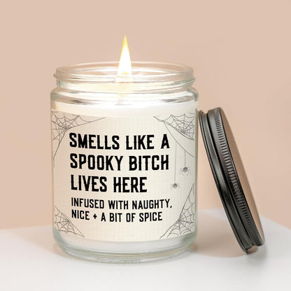 Funny Spooky Gifts for Women, Witchy Halloween Decorations Candle6