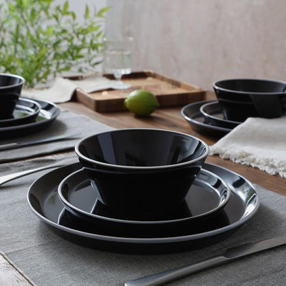 Saturn Dinnerware Sets, Ceramic Plates and Bowls for 4 with Trim6