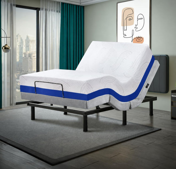 Premium King Adjustable Bed with 14 Inch Prime Gel Memory Foam Sleep System, Massage, Zero Gravity, Anti-Snore, Programmable Memory Positions, USB, Underbed Lighting, Zero Clearance1