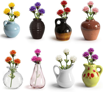 8 Pcs Cute Mini Vase Magnets for Fridge, Funny Plant Decorative Magnets1