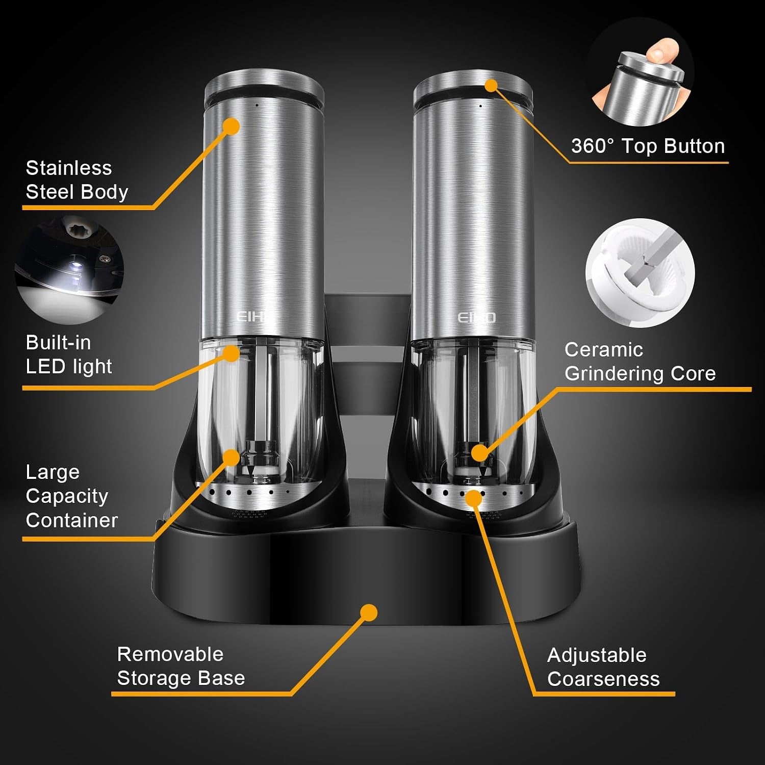 electric-salt-and-pepper-grinder-set-usb-rechargeable-upgraded-external-adjustable-coarseness-stainless-steel-automatic-salt-and-pepper-shakers-mills-with-led-light-house-warming-cooking-gifts