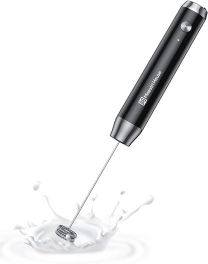 Lunafro Lite Rechargeable Milk Frother,Detachable Whisk | 5500RPM&8000RPM 2 Speed Motor, 1200Mah Lithium Battery, Frother Handheld for Lattes, Cappuccino & Powdered Drinks,No Stand1