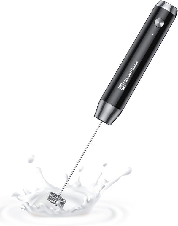 Lunafro Lite Rechargeable Milk Frother,Detachable Whisk | 5500RPM&8000RPM 2 Speed Motor, 1200Mah Lithium Battery, Frother Handheld for Lattes, Cappuccino & Powdered Drinks,No Stand1
