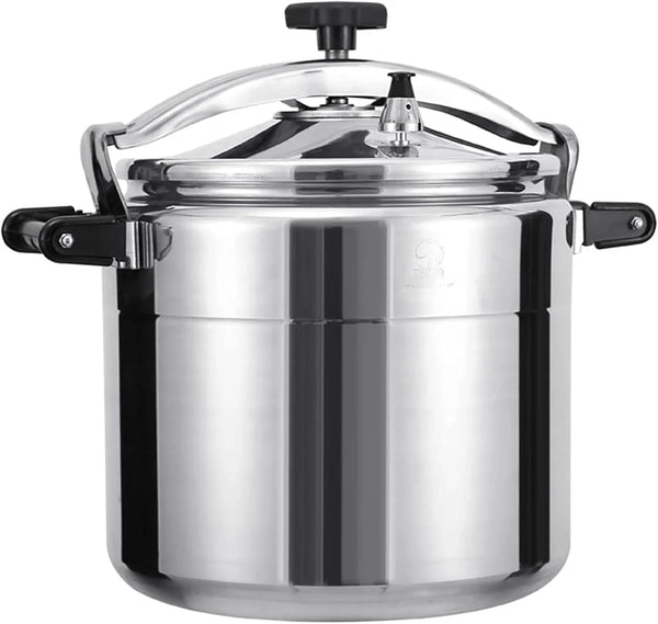 Large Capacity High Pressure Cooker,Stainless Steel Explosion-Proof High Pressure Cooking Pot Non-Stick Cooker Suitable for Induction Cooker Gas (Color : Silver, Size : 50L)1