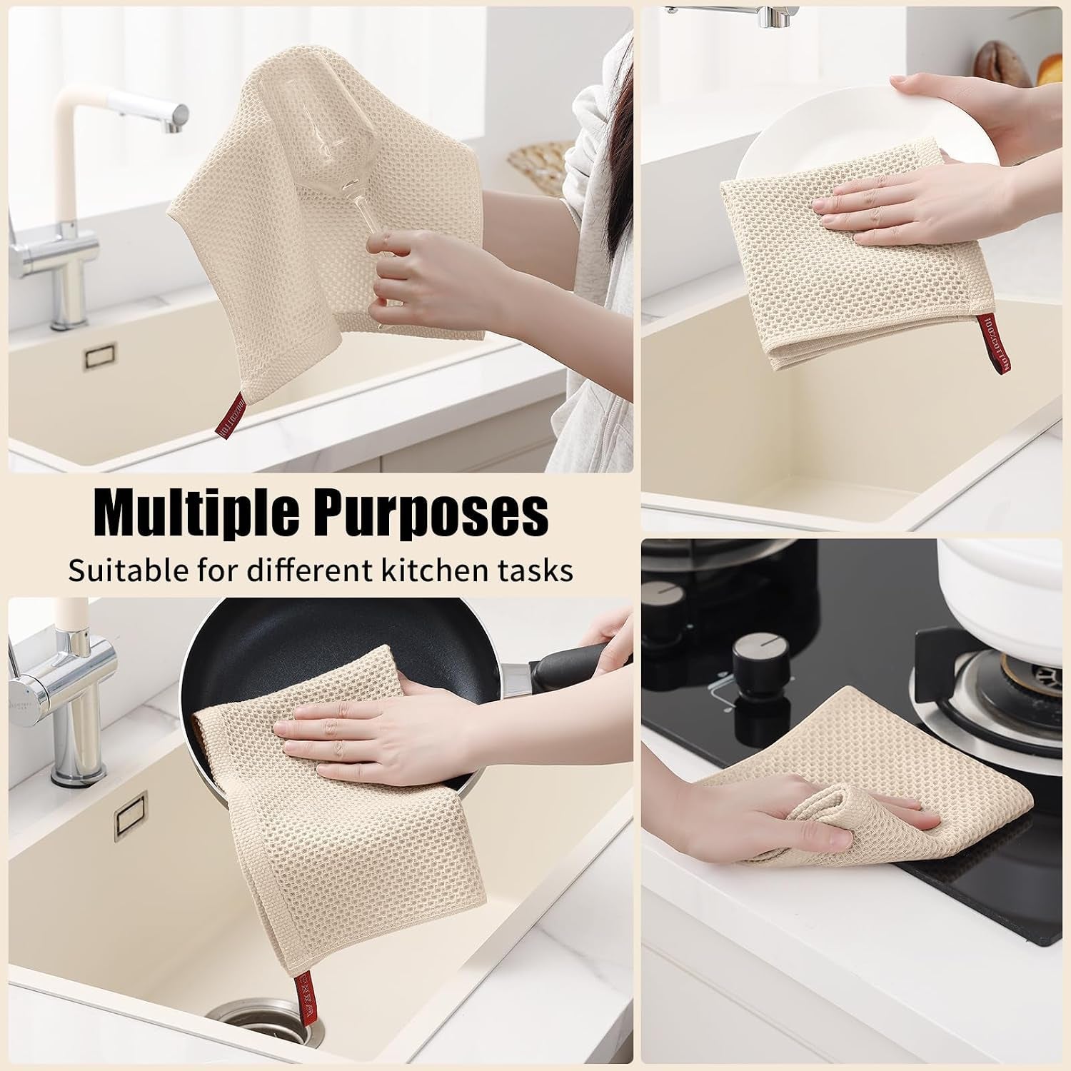 100-cotton-kitchen-towels-and-dishcloths-set-8-pack-beige