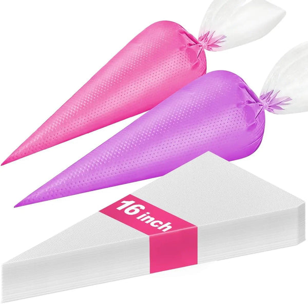 16 Inch Piping Bag Disposable, 100 Pcs Large Pastry Bags | Icing Frosting Bags for Cake, Cream Frosting and Cookie Decoration1