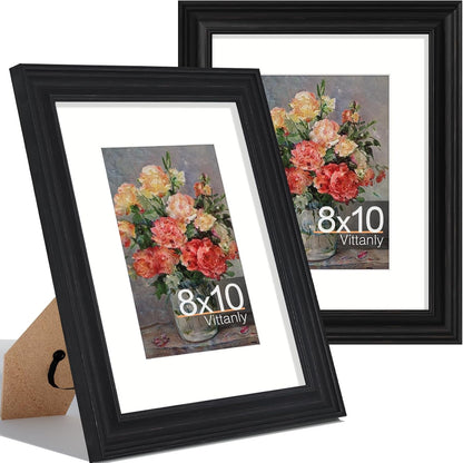 8X10 Picture Frames Set of 2, Vintage Photo Frames, Vintage Black1