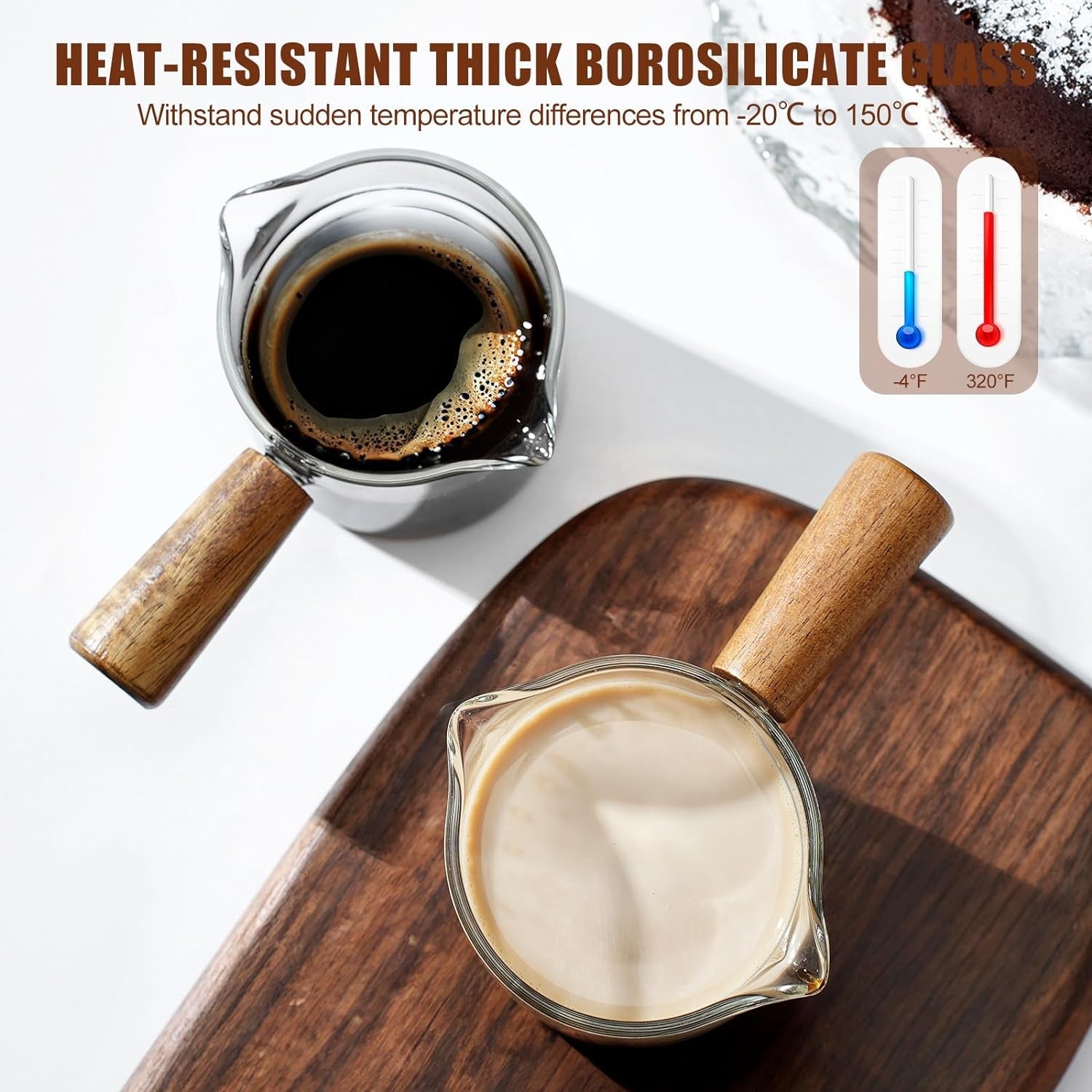 2-pack-espresso-cups-with-wood-handle-75ml-double-spout-glass-measuring-cup-with-dual-scale-espresso-shot-with-v-shaped-mouth-clear-glass-espresso-accessories-milk-frothing-pitcher