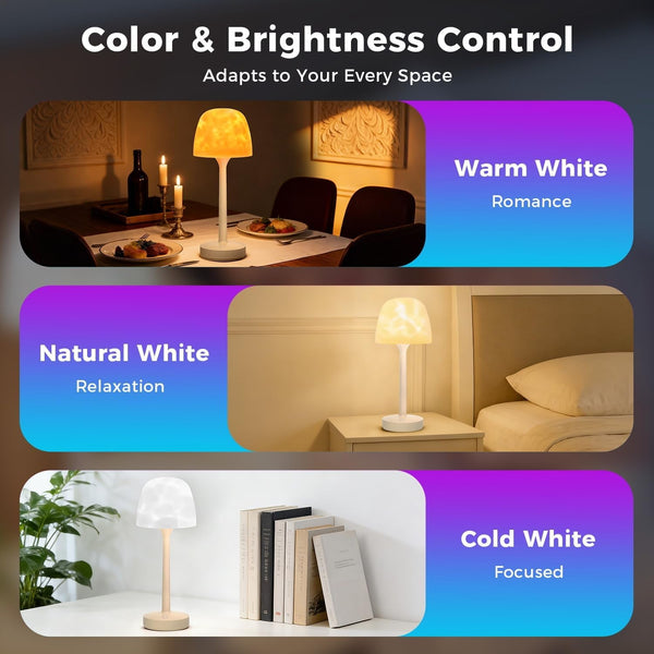 Waterproof Shower Lamp Rechargeable LED Ocean Projector Outdoor Table Lamps6