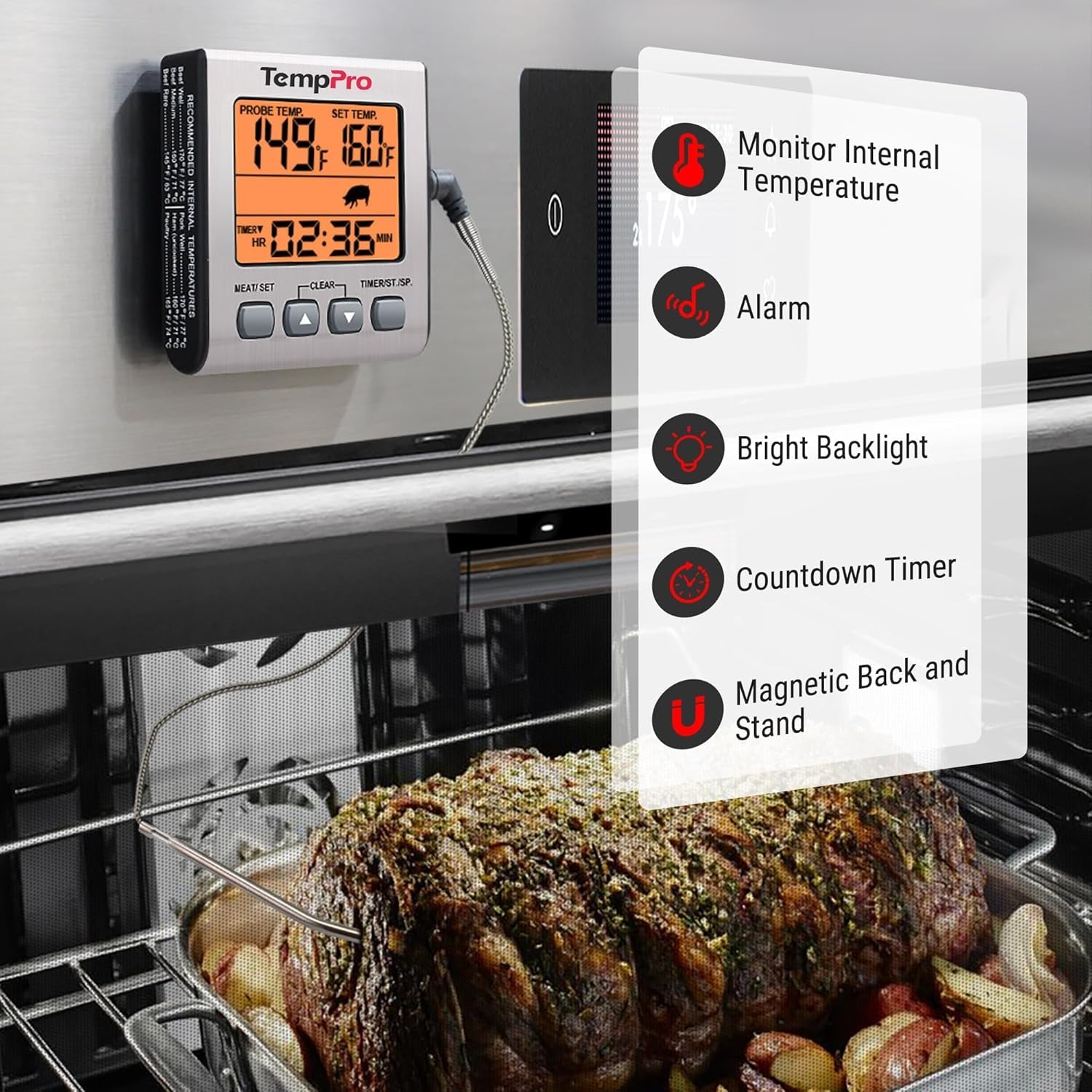 temptrack-digital-meat-thermometer-for-cooking-and-grilling-bbq-food-thermometer-with-backlight-and-kitchen-timer-grill-temperature-probe-thermometer-for-smoker-oven-baking-oil