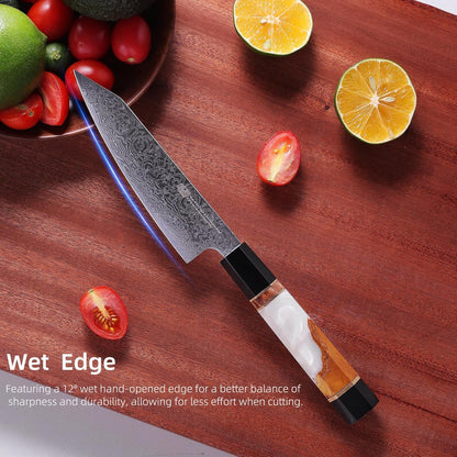 5 Inch Small Kitchen Utility Knife, Sharp Fruit Paring Tool & Elegant Pairing Blade for Everyday Cooking (BLACK-ROSE Series)4
