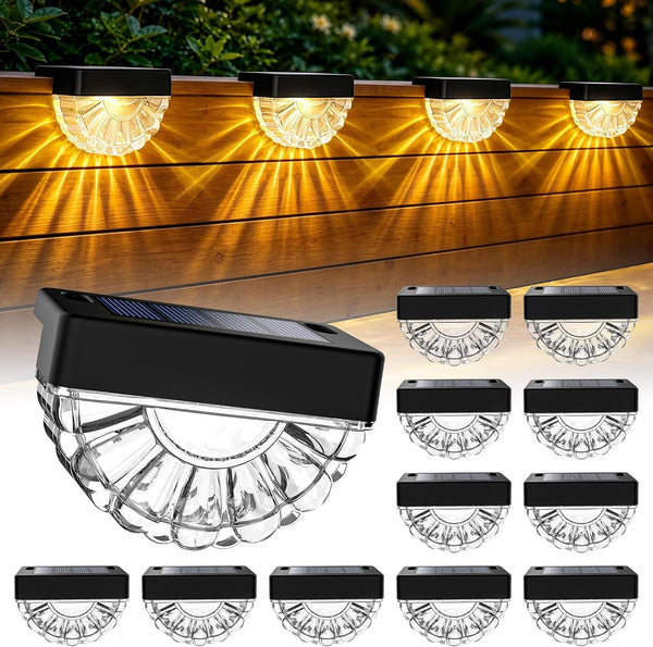 Solar Deck Lights Outdoor (12 Pack), Waterproof Led1