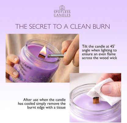 Lavender Candle 22Oz Gift Boxed: 130 Hour Burn, Minimum 10% Fragrance Oil, Crackling Wooden Wick, Bergamot Lavender & Cedar, Hybrid Soy Wax, Large Jar Candle for Sleep by Spotless Candles6