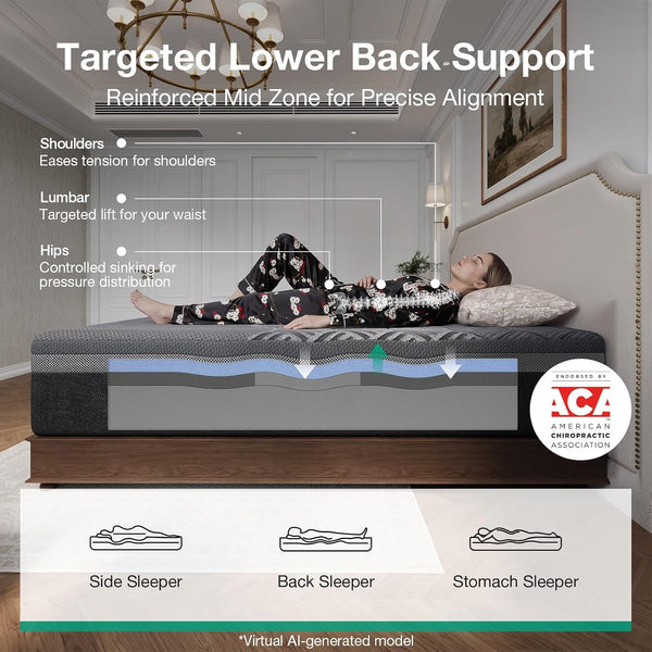 Airyflow Graphene 14 Inch King Size Mattress, Cooling Memory Foam4