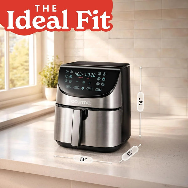 Air Fryer - 8 Qt Extra Large Capacity, Fryforce360º, Digital Display with 12 Presets, Roast, Bake, Broil, Dehydrate, Dishwasher Safe Accessories, Stainless Steel9