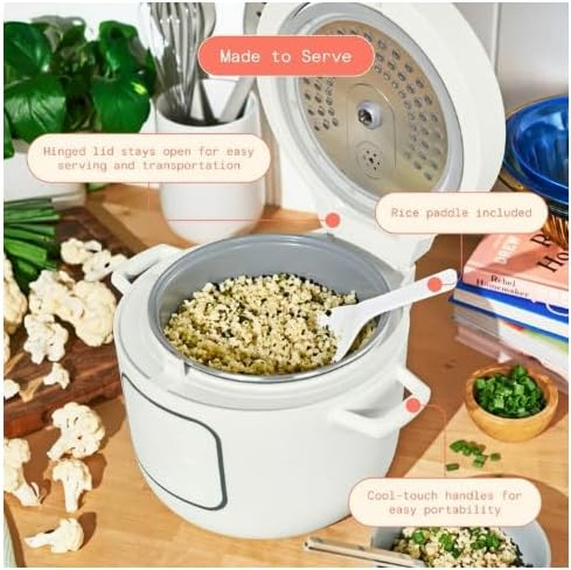 14-cup-cooked-electric-rice-grain-cooker-6-cup-uncooked-evergood™-ceramic-nonstick-coating-white-icing-by-drew-barry-more