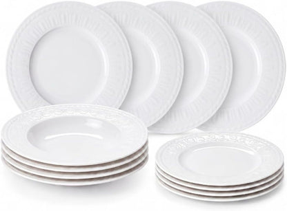 Villeroy & Boch Cellini 12 Piece Dinnerware Set, White, Service for 41