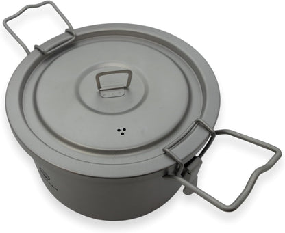 2000Ml Titanium Rice Cooker Pot with Locking Lid 67 Fl Oz, Grade 1 No Coating Pfas-Free, Inner Pot with Measurement Marks, Ultralight 589G Camping Cookware for Backpacking Home Kitchen4
