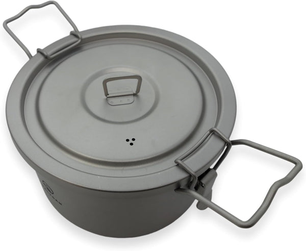 2000Ml Titanium Rice Cooker Pot with Locking Lid 67 Fl Oz, Grade 1 No Coating Pfas-Free, Inner Pot with Measurement Marks, Ultralight 589G Camping Cookware for Backpacking Home Kitchen4