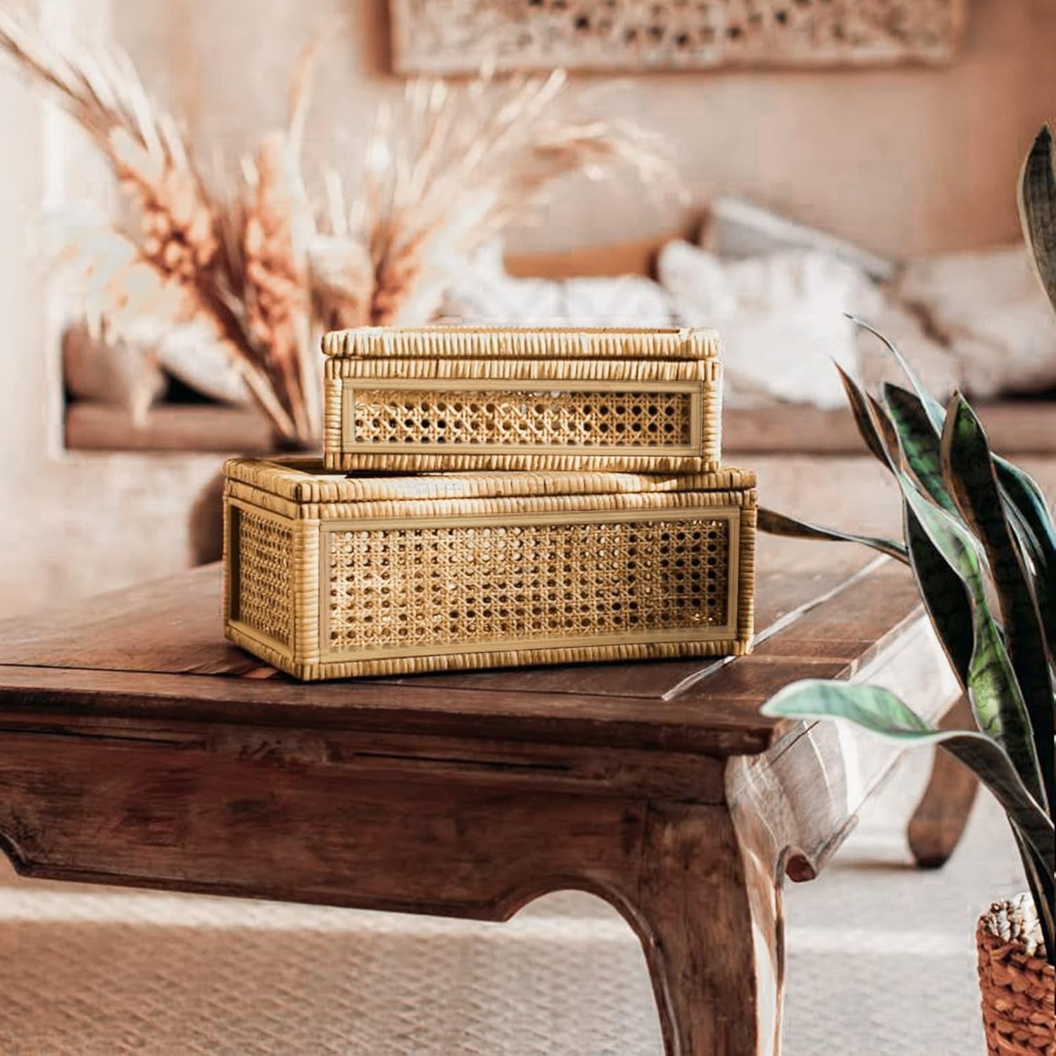 large-handwoven-boho-rattan-display-boxes-with-glass-lids-set-of-2-rectangular-decorative-storage-bins-natural-woven-cane-home-decor-organizers-15-55-x-9-64-x-5-9-12-48-x-6-88-x-4-52
