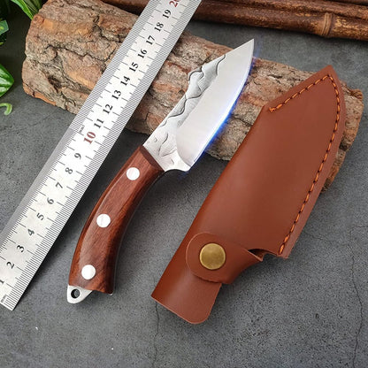 Meat Cleaver, 3 Inch Kitchen Stainless Steel Boning Butcher Knives Meat Cleaver Fishing Knives Forged Chef Knife Cooking Tools3