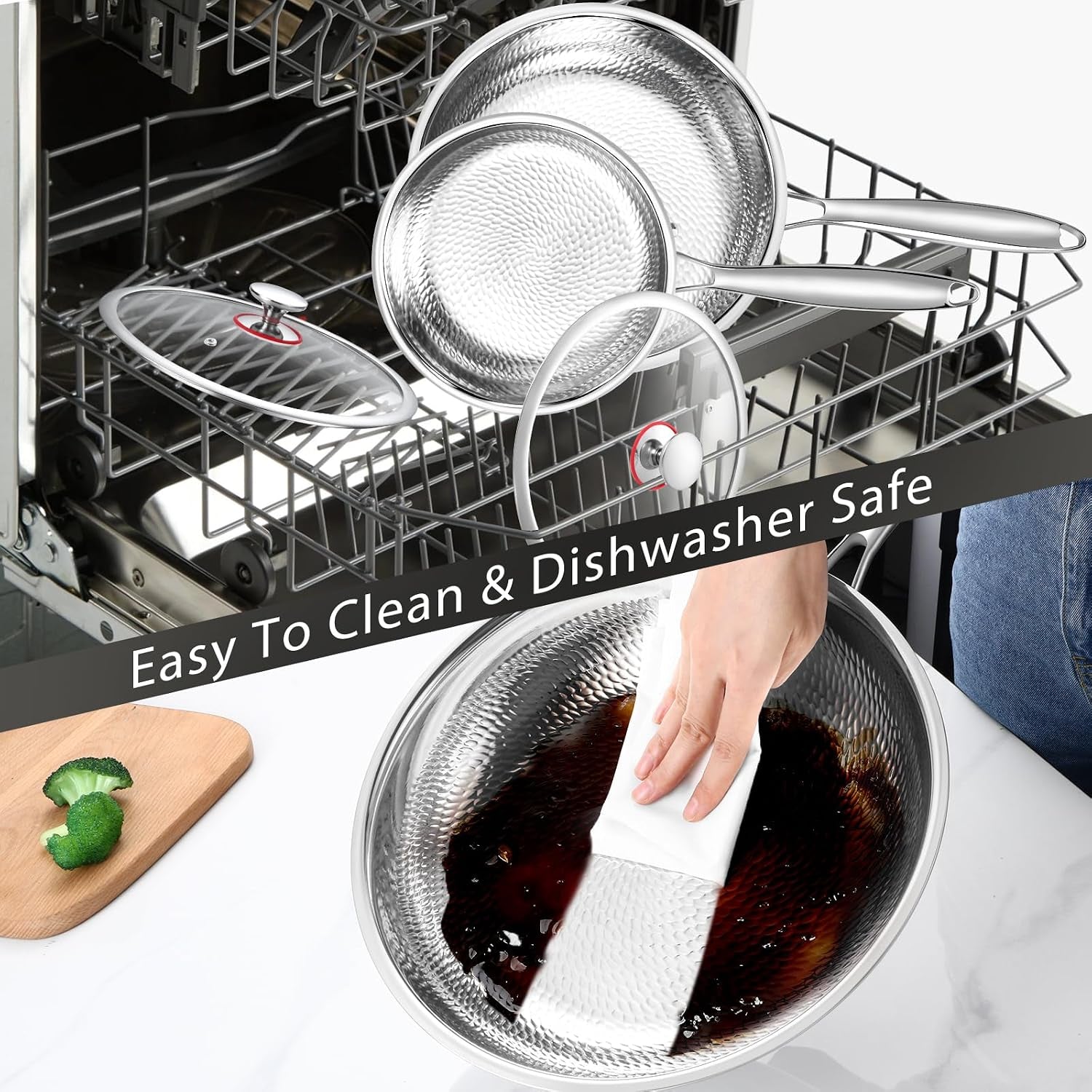 hammered-non-stick-titanium-frying-pan-with-lid-stainless-steel-kitchen-cookware-pot-scratch-resistant-even-heating-cookware-for-all-stovetops-8-10-and-12-inch-with-lid