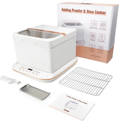 Foldable Bread Proofing Box, 25L Sourdough Proofer & Slow Cooker | 32–248°F Digital Temperature Control, 24H Timer, Large Capacity for Bread, Sourdough, Pizza Dough, Yogurt & Fermentation8