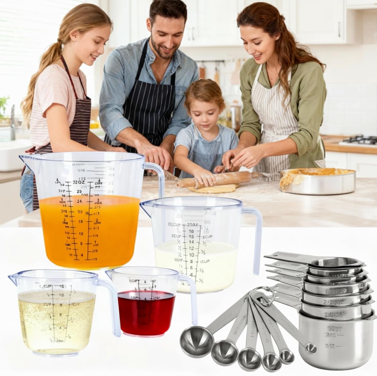 7x-stainless-steel-measuring-cups-with-6x-measure-spoons-set-4x-py-res-plastic-liquid-measurings-cups-for-liquids-kitchen-gadgets-for-cooking-baking-utensils-christmas-gift-17pcs